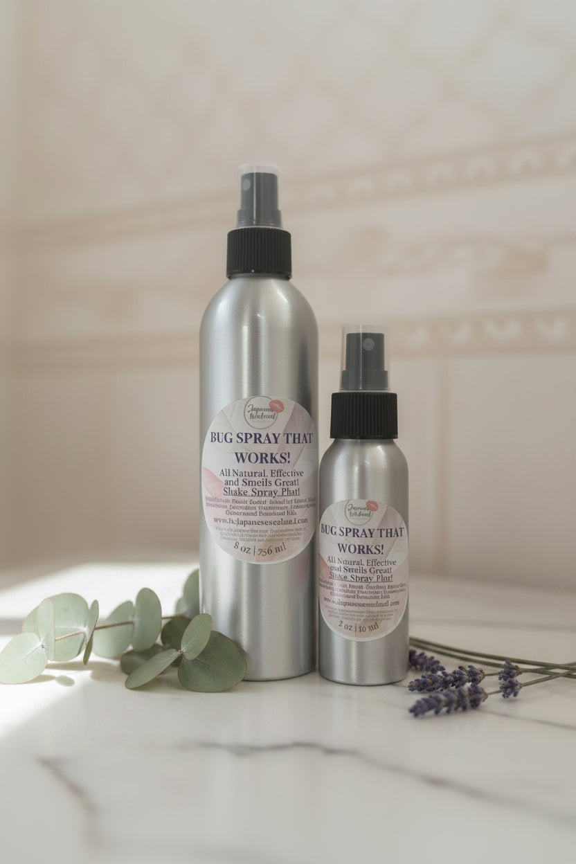biters and spiders! It's VERY EFFECTIVE and SMELLS GREAT!
Made with carefully selected synergetic essential oils, this all natural formula is safe to use on adults, children (for babies its best to spray on their clothing not directly on their skin), and pets (either on bandanas, collars or directly on the pet's legs, tail or chest as needed).