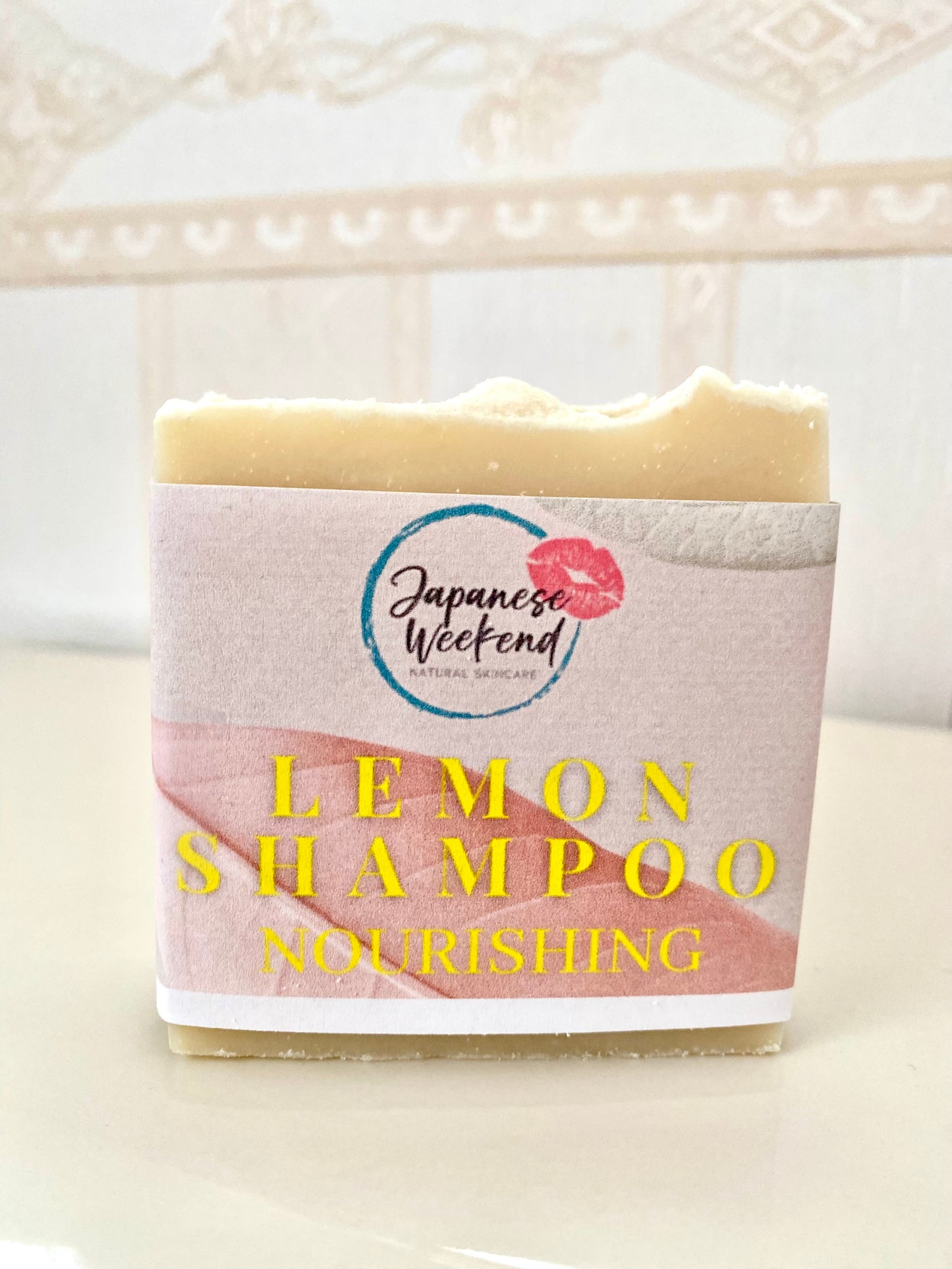 Lemon Highly Nourishing Shampoo Bar Japanese Weekend All Natural Vegan Eco-Friendly Pure Small Business Artisan Handmade