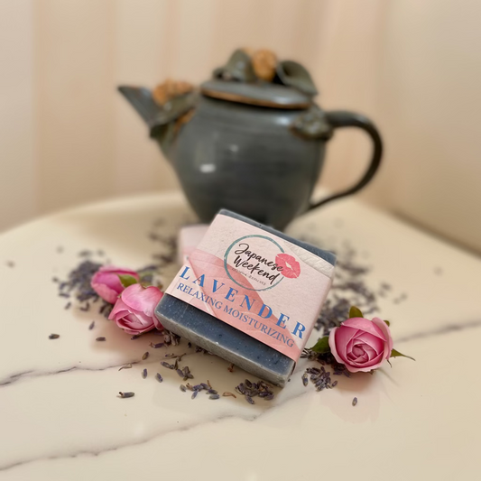 Lavender (Relaxing Moisturizing) Soap Bar is a hydrating, moisturizing soap that gently cleanses the body. The luxurious lather and intoxicating smell will leave you feeling so relaxed and refreshed. Soothing and calming for busy or anxious mind or frayed nerves. Suitable for all skin types. It's ultimate classic and timeless soap.

Ingredients: Saponified&nbsp;Olive Oil, Cocoa Butter, Shea Butter, Coconut Oil, Castor Oil, Rice Water, Indigo Powder, Lavender Essential Oil. Made with Love and Healing 